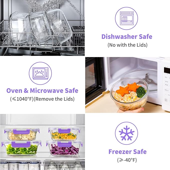 34pcs Glass Food Storage Containers - Image 4