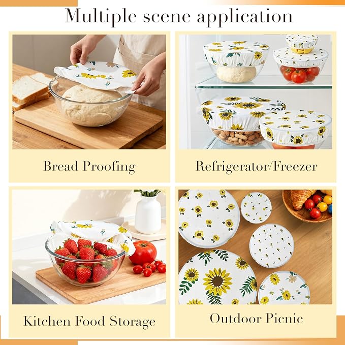 Tirphy 5-Size Reusable Bowl Covers - Image 3