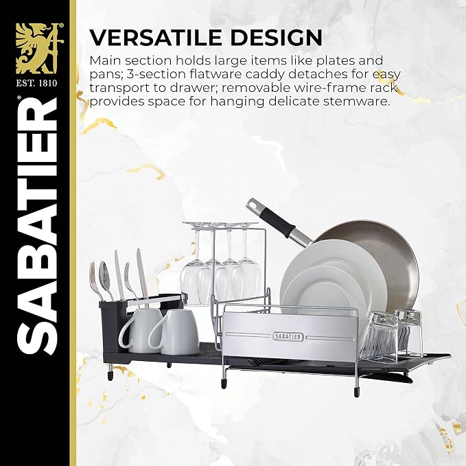 Sabatier Expandable Stainless Steel Dish Rack - Image 4