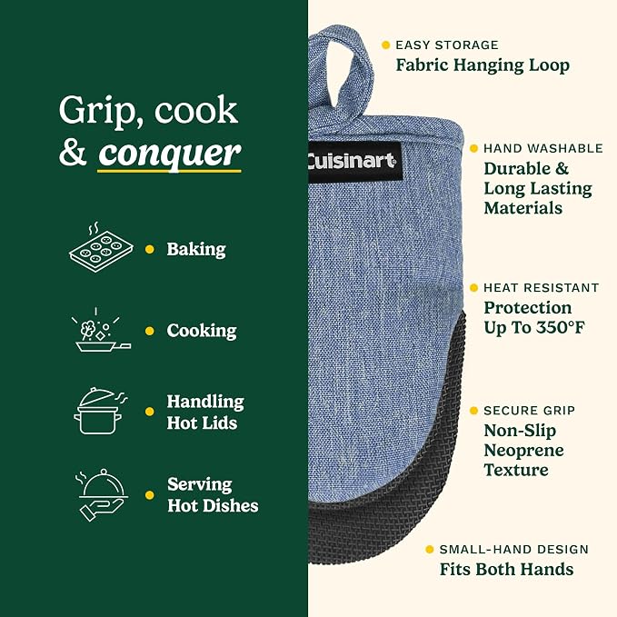 Cuisinart Mini Oven Mitts – 5.5” x 7” Heat-Resistant Kitchen Mitts - Image 5