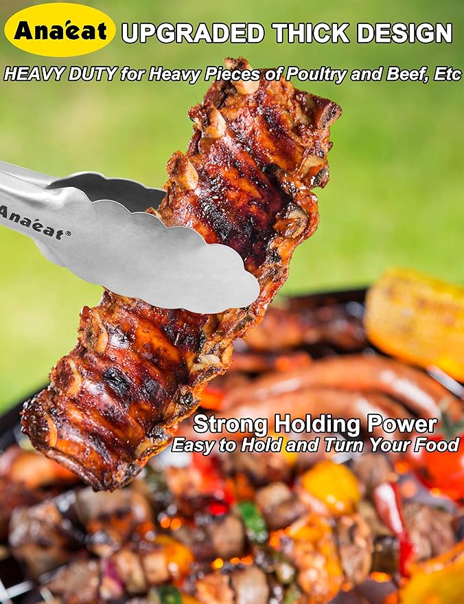 Anaeat Premium Stainless Steel Kitchen Tong, BBQ - Image 3