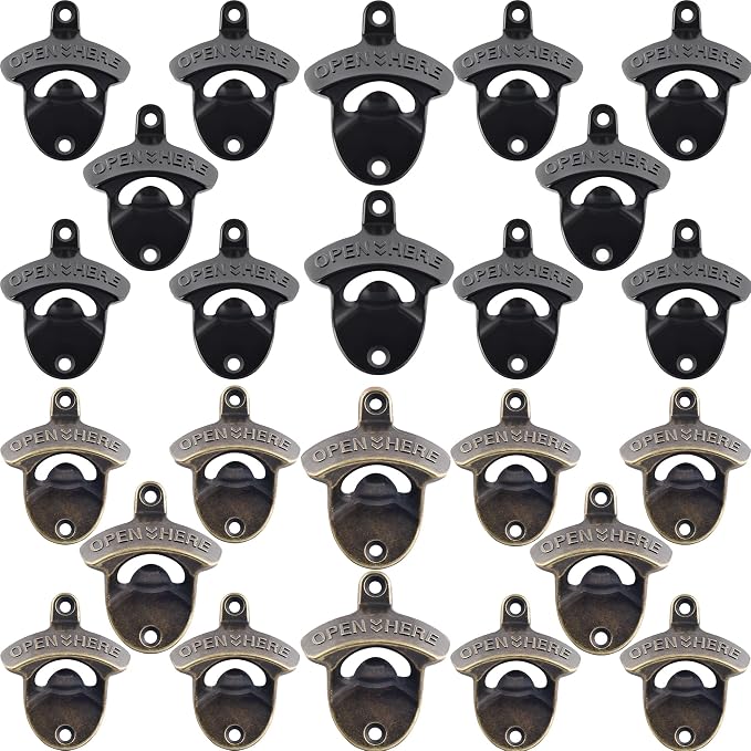 24 PCS Bulk Wall Mounted Bottle Opener by Wallmountedbottleopener