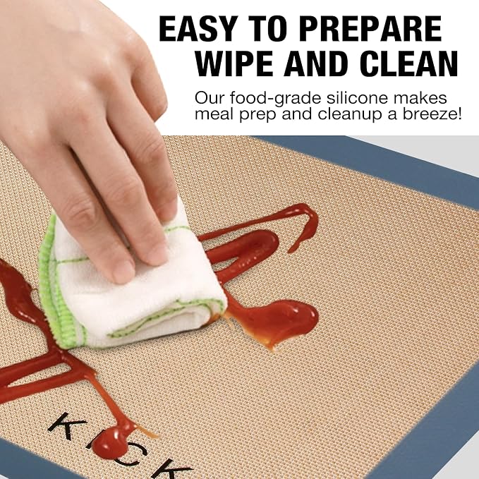 Silicone Baking Mat Large Set 4 Half Sheet-Silicone Bakeware Mat - Image 3