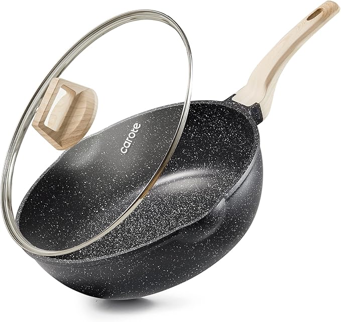 CAROTE 12 Inch Nonstick Deep Frying Pan by CAROTE