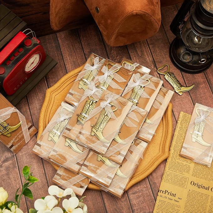 Hortsun 36 Sets Cowboy Boot Bottle Openers Baby Shower Bottle Opener Favors - Image 7