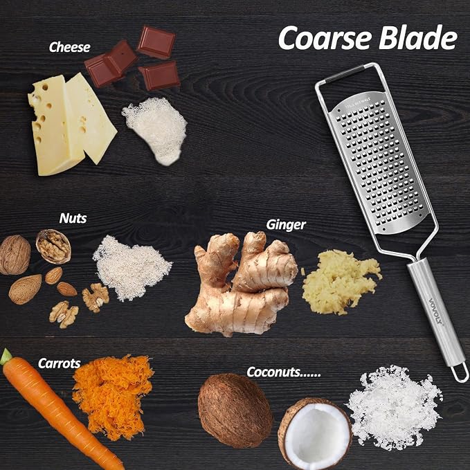 Vovoly 4-Pcs Pro Set Zester Grater Set, Cheese Grater - Image 6
