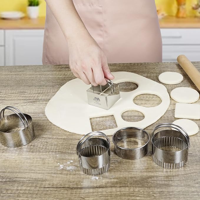 Square Biscuit Cutter Set 1.75inch 2inch 2.25inch 2.75inch 3.25inch, Stainless - Image 6