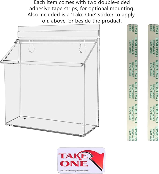 Marketing Holders Outdoor Brochure Holder Holds 7.5” x 5.5” Postcards Wall - Image 6