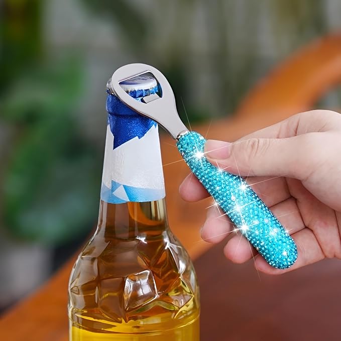 Handcrafted Red Crystal Bling Beer Opener – Sparkle Diamond Bottle Openers - Image 4