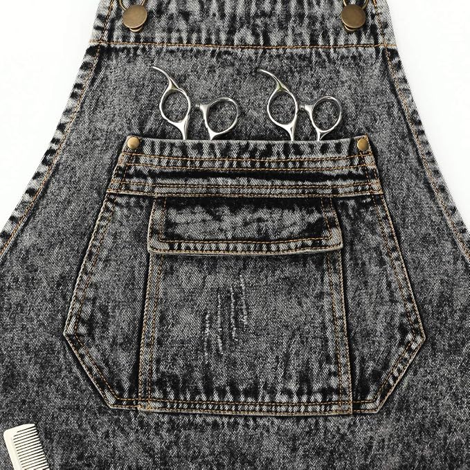 Jeanerlor - Cotton Denim Shop Black Tool Aprons - Jean Work Aprons - Image 7