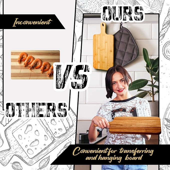 Nuenen 20 Pcs Wood Cutting Board - Image 3
