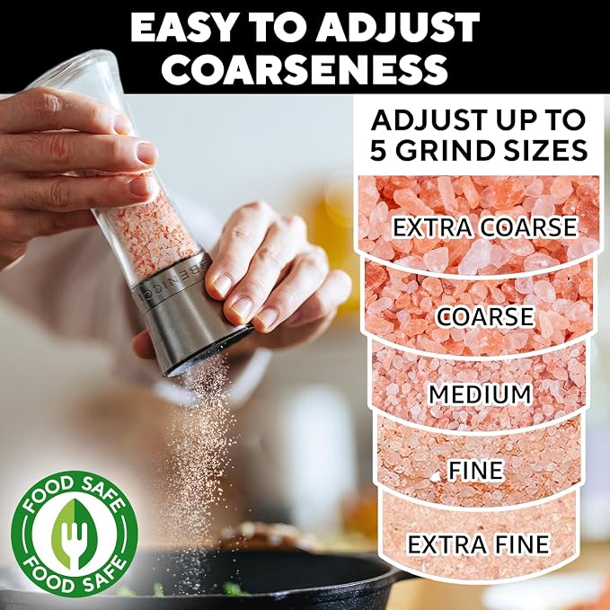 Premium Salt and Pepper Grinder Set of 2 - Image 2