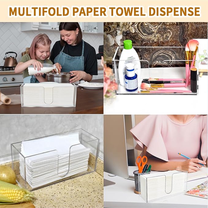 1 Pack Acrylic Paper Towel Holder, Countertop Napkin Dispenser - Image 7