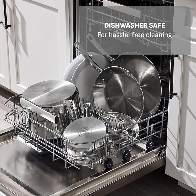 T-fal Gourmet 15-Piece Stainless Steel Cookware Set, Pots and Pans Cooking Set - Image 9