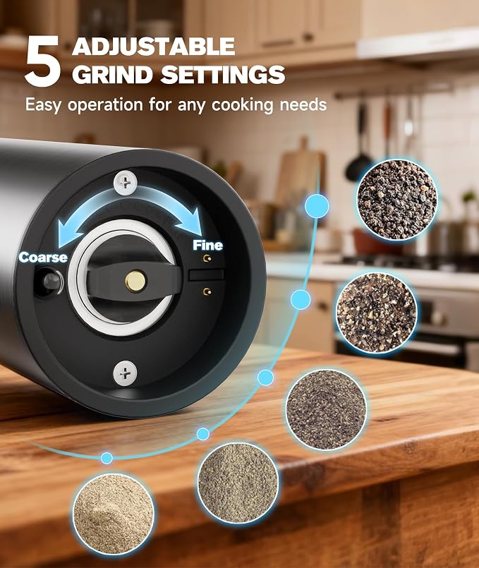 Electric Salt and Pepper Grinder Set - Image 5