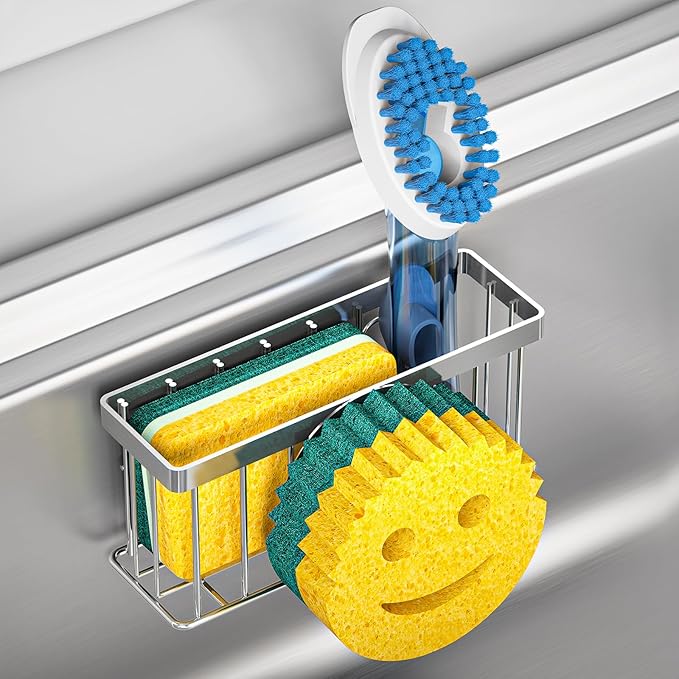 MURLONG Sponge Holder Smiley Face, Sink Caddy by MURLONG