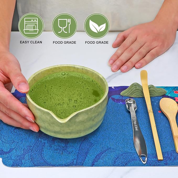 Matcha Whisk Set, Matcha Kit, Whisk Made from 100% Natural Bamboo, 11-component - Image 6