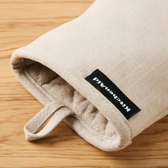 KITCHENAID Gourmet Series Gridlines Mini Oven Mitts 2-Pack Set, Heat Resistant - Image 4