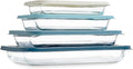 COOK WITH COLOR 8-Piece Deep Glass Baking Dish Set with Plastic Lids – by CookwithColor