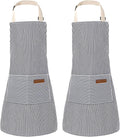 2 Pack Stripes Kids Apron, Kids Cooking Aprons by XLSXEXCL