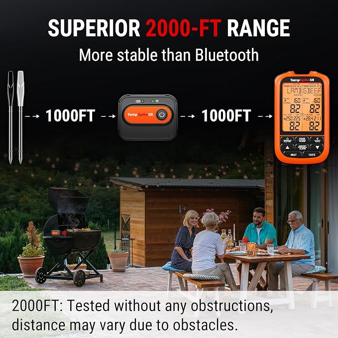 TempPro TempSpike 2000FT Wireless Meat Thermometer Digital - Image 2