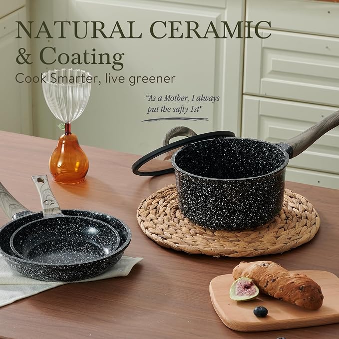Ceramic Cookware Set 22 Piece Nonstick Pots and Pans Set Non Stick Kitchen - Image 7