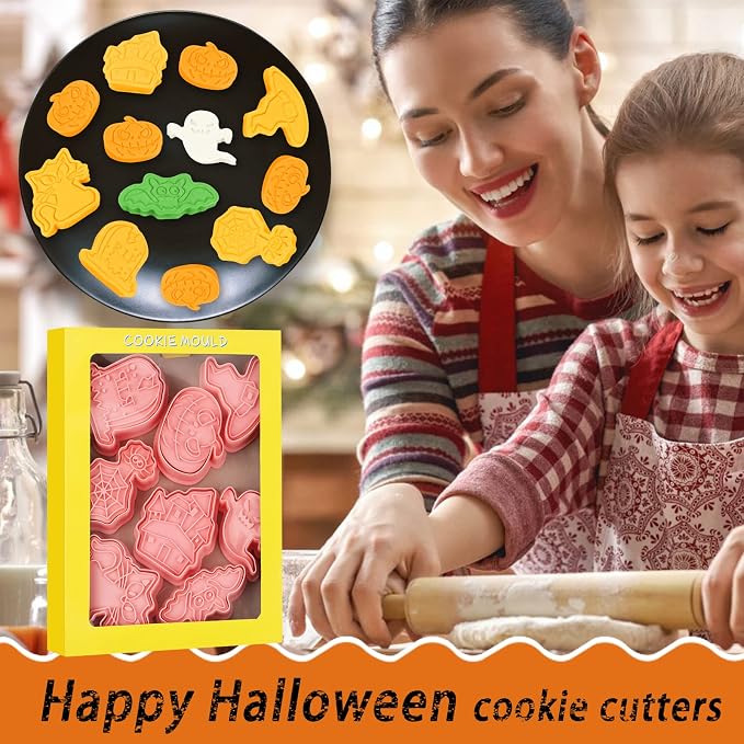 8 Pcs Cookie Cutters Set 3D Holiday Cookie Cutters - Image 7