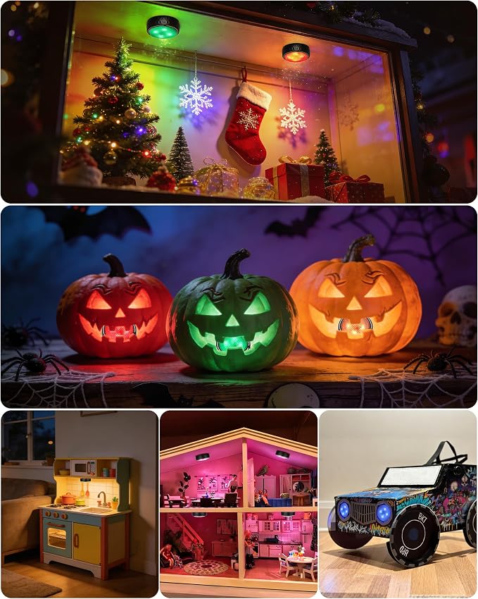 Puck Lights with Remote, Battery Operated LED Under Cabinet Lighting with Timer - Image 7