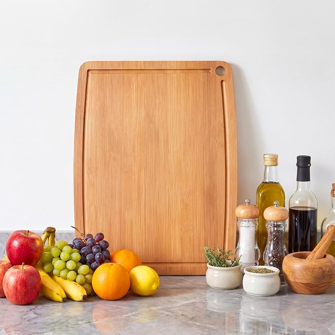Bamboo Cutting Boards for Kitchen, Carbonized Wood Cutting Board Set - Image 8
