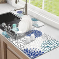 Findosom 2PCS 16" x 24" Dish Drying Mat & 24" x 5.5" Sink Splash Guard by Findosom
