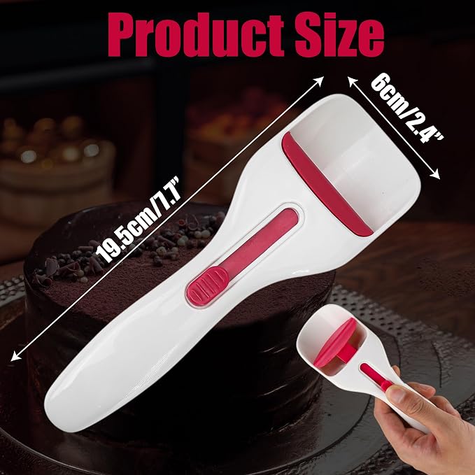 2Pcs Cupcake Scoop Batter Dispenser – One-Touch Sliding Button Dispenses Baking - Image 2