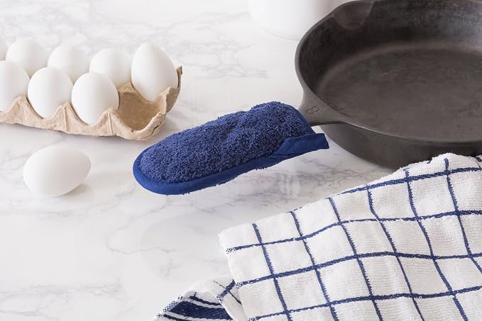 DII Basic Terry Collection Quilted 100% Cotton, Pan Handle, Nautical Blue - Image 4