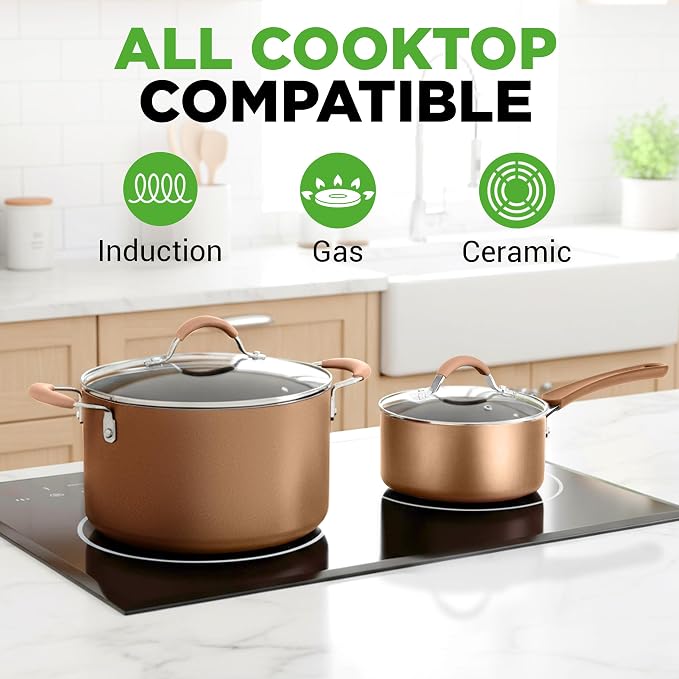 NutriChef 20-Piece Pots and Pans Set Non Stick – Induction Cookware Set - Image 2
