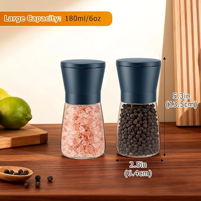 R DRURLCD Stone Blue Salt and Pepper Grinder Set of 2 - Image 3