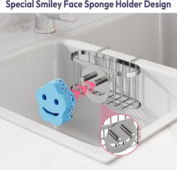 SWTYMIKI Sponge Holder for Kitchen Sink - Image 3