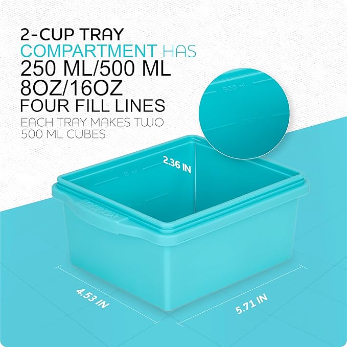Xomoo 2 Cup Silicone Freezer Trays - Image 6