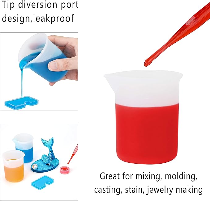 Gartful 9PCS Silicone Mixing Cups Set, Resin Casting Tool Kit, DIY Craft Set - Image 4
