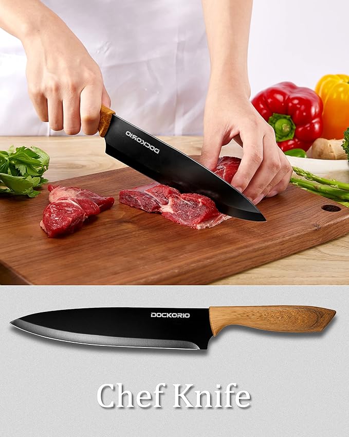 Kitchen Knife Set with Block, all in one 19 PCS High Carbon Stainless Steel - Image 5
