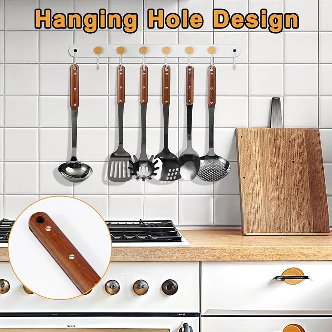 Stainless Steel Mirror Polished Kitchen Utensils Set - Image 3