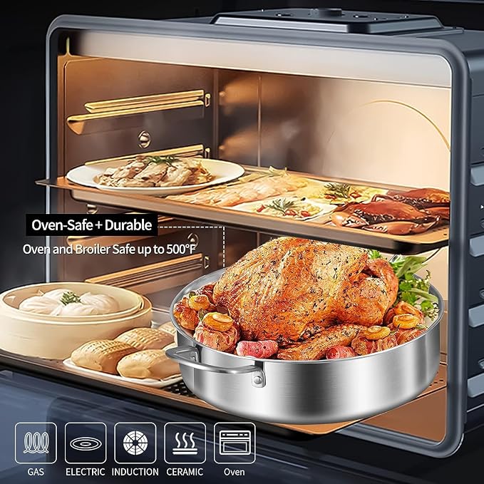 LOLYKITCH Whole Body Tri-Ply Stainless Steel 5.5 QT Sauté Pan - Image 3