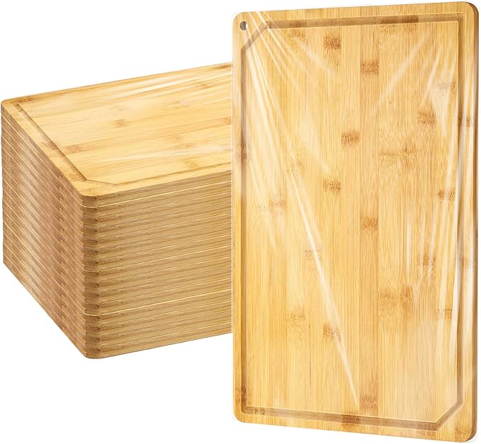 Eaasty 12 Set Extra Large Plain Cutting Board Bulk Heavy Duty Wood Cutting by Eaasty