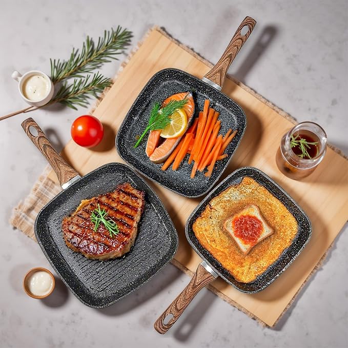 3 Pcs Pots and Pans Set, Nonstick & Non-Toxic Healthy Pots and Pans - Image 9