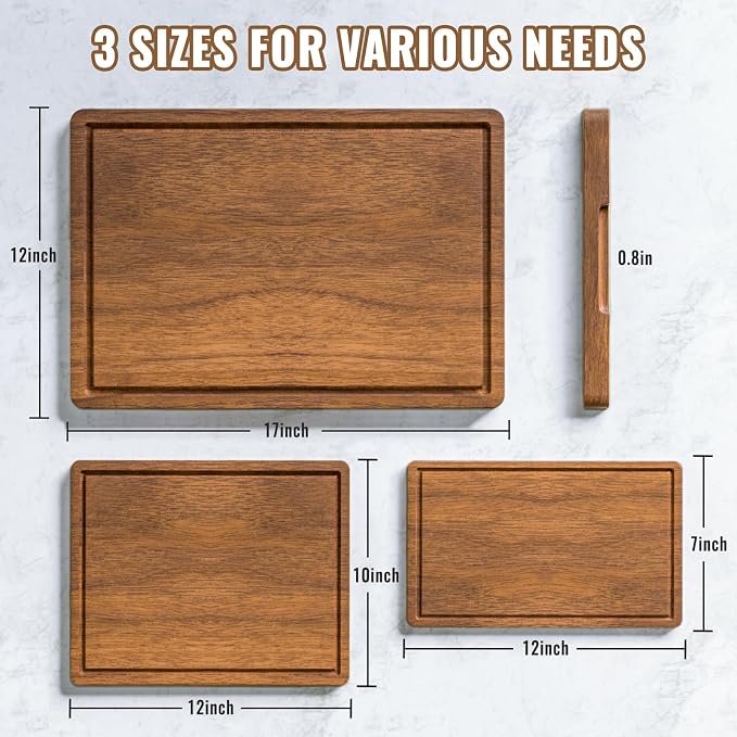 Acacia Wood Cutting Boards Set of 3 - Image 2