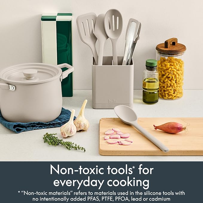 bella 6-Piece Modular Tool Set, Slotted Spoon, Crock - Image 4