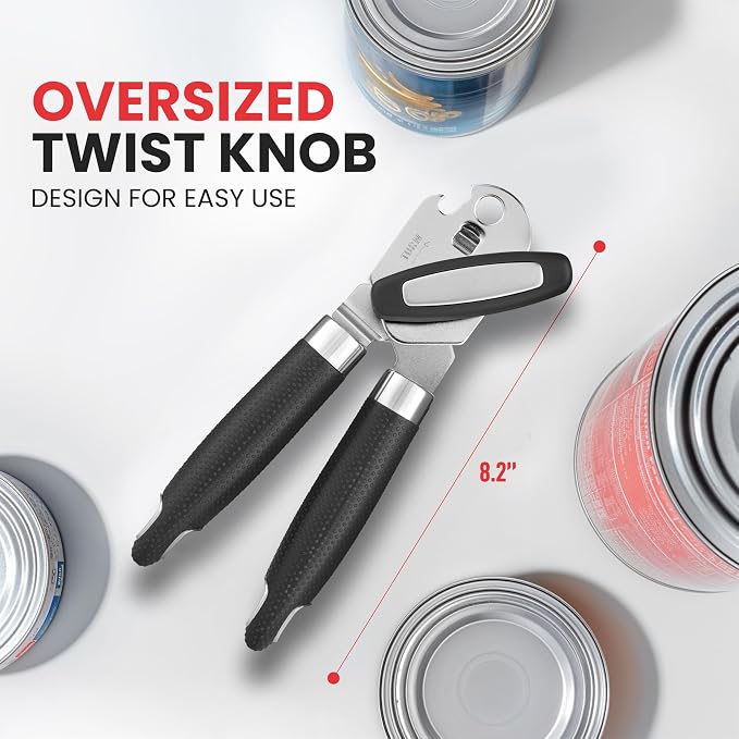 Zulay Kitchen Can Opener with Large Bottle Opener - Image 4