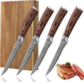 Wakoli EDIB 4-Piece Damascus Steak Knife Set – Professional Dining Kitchen by Wakoli