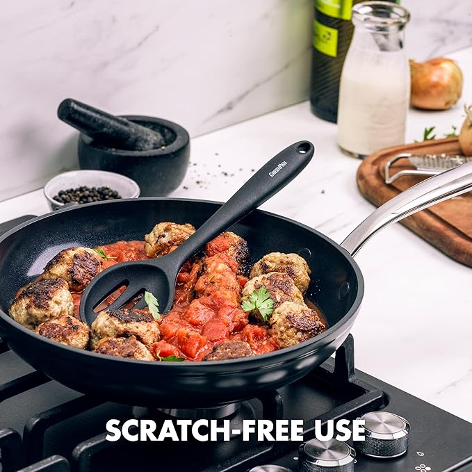 GreenPan 5 Piece Cooking Utensil Set, Flexible Nonstick Silicone, Stain-Free - Image 7