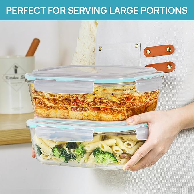 Vtopmart 2Pack 2260ml/ 76.4oz Large Glass Containers Food Storage - Image 4