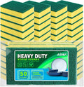 AIDEA Sponges Kitchen, 50 Pack Heavy Duty Dish Sponge, Cleaning Dish Scrubber by AIDEAHOME