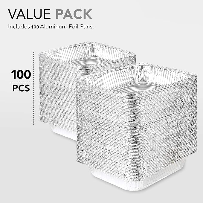 Stock Your Home Aluminum Pans 9x13 Disposable Foil Baking Pans - Image 3